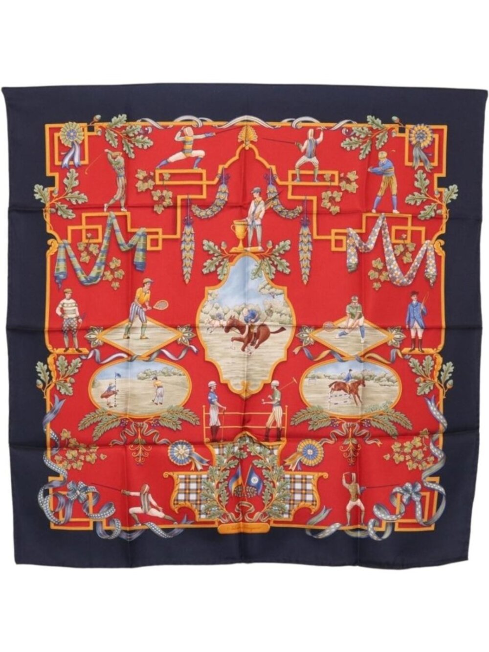 Salvatore Ferragamo Scarf Silk Navy
